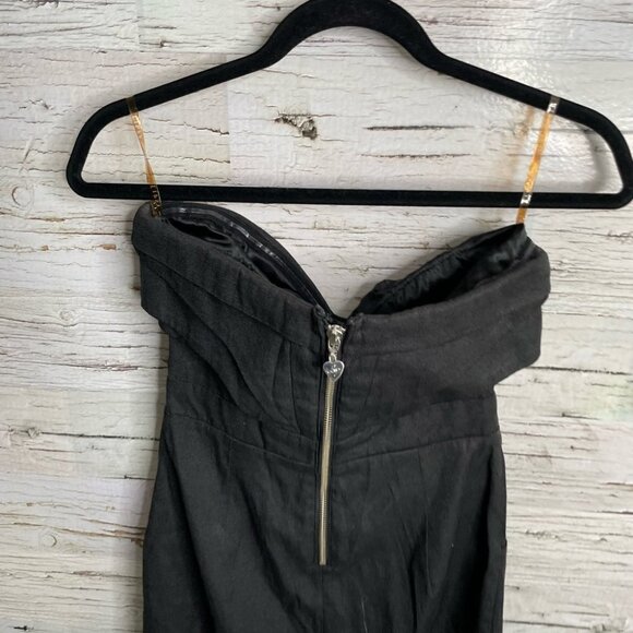 Lipsy  London black strapless mini dress size 6 - Picture 6 of 9